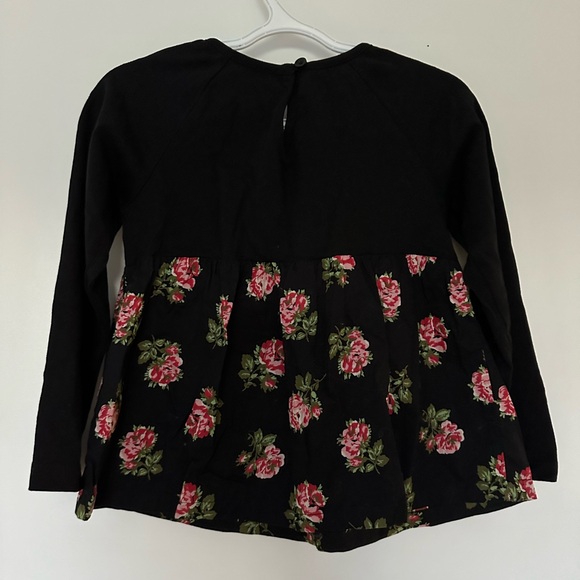 5/$10 Gap Toddler Mix-Fabric Peplum Top Rose 5T - Picture 2 of 5